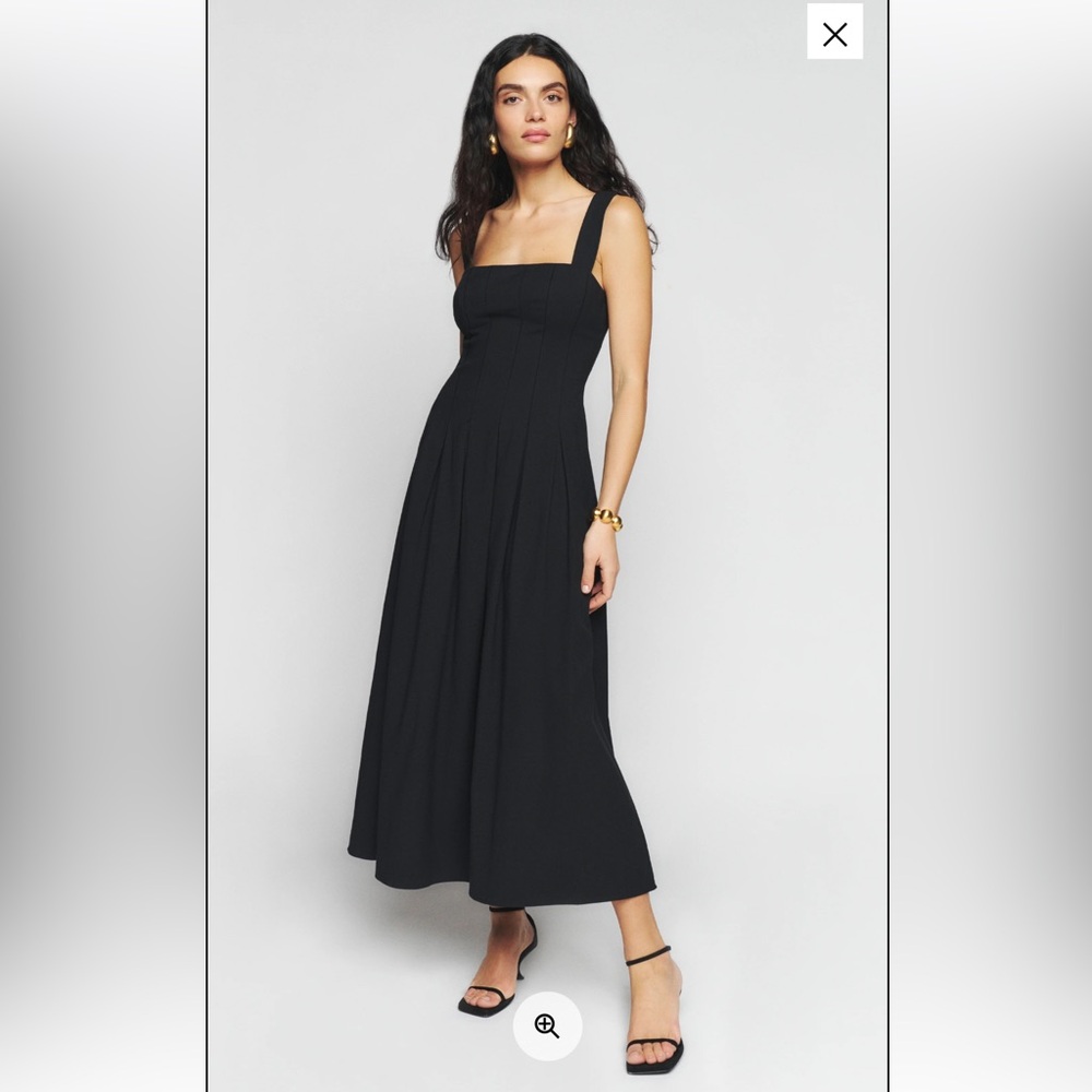 Reformation Mika Dress (Black) size 4 mint